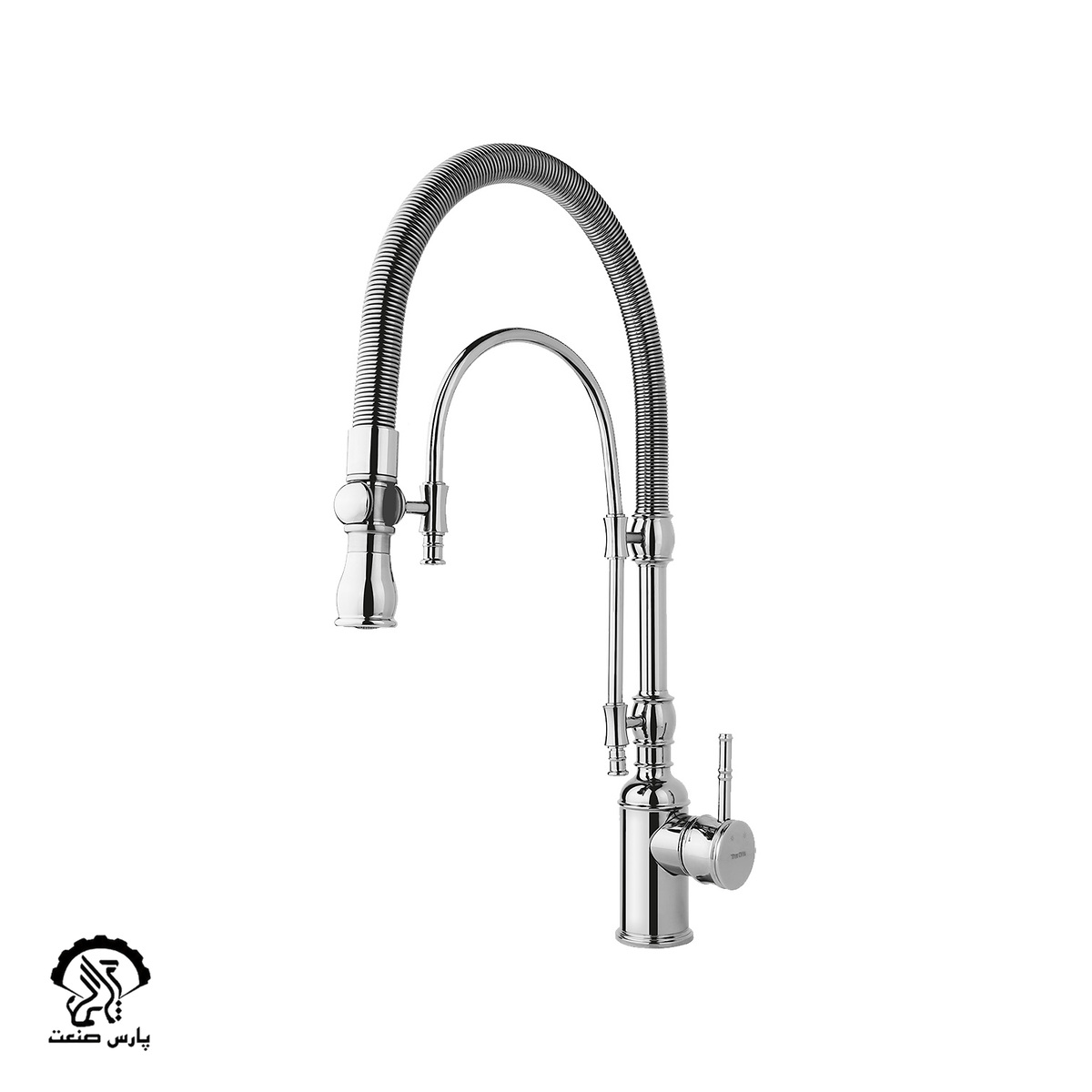 lomar-kitchen-chrome-1 شیر آشپزخانه فنری لومار کروم دوان - Image 1