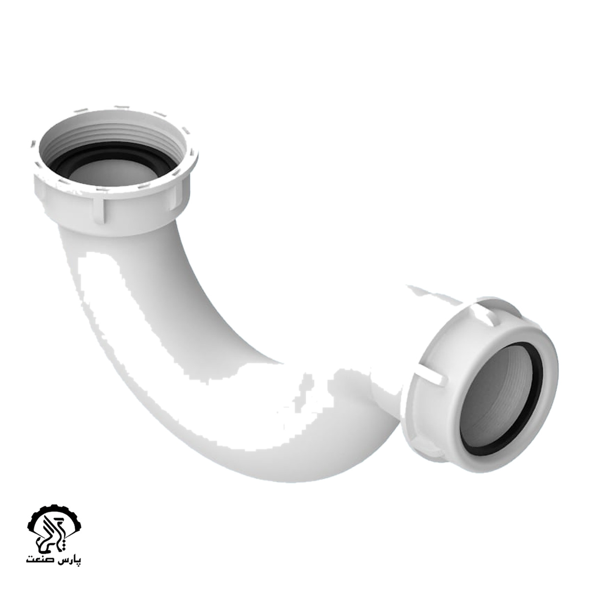 mahakplasticproduct1 سیفون سینک معمولی (شتر گلو) محک کد 301 - Image 1
