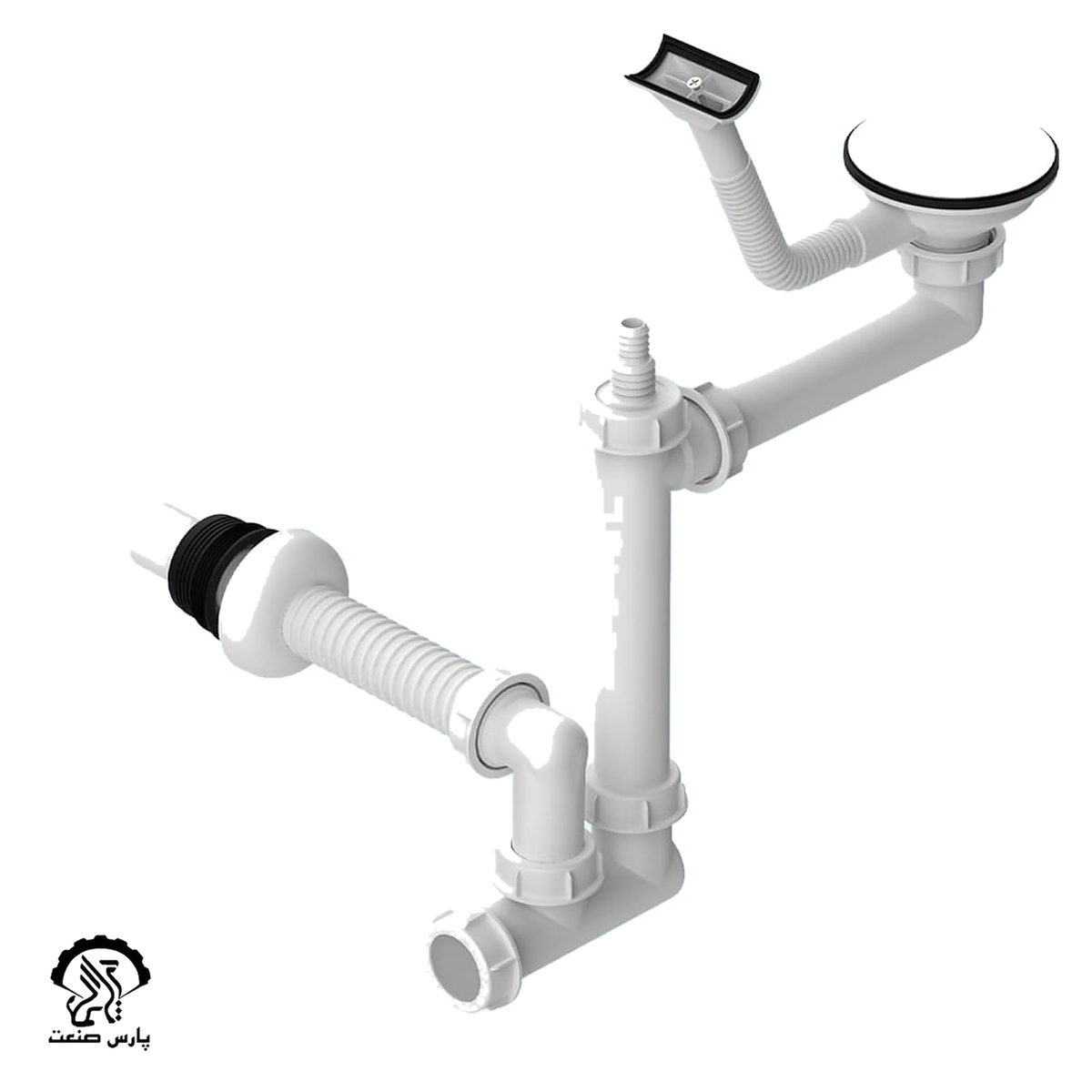mahakplasticproductweb8 سیفون فانتزی تک لگن کم جا محک کد 361SB - Image 1