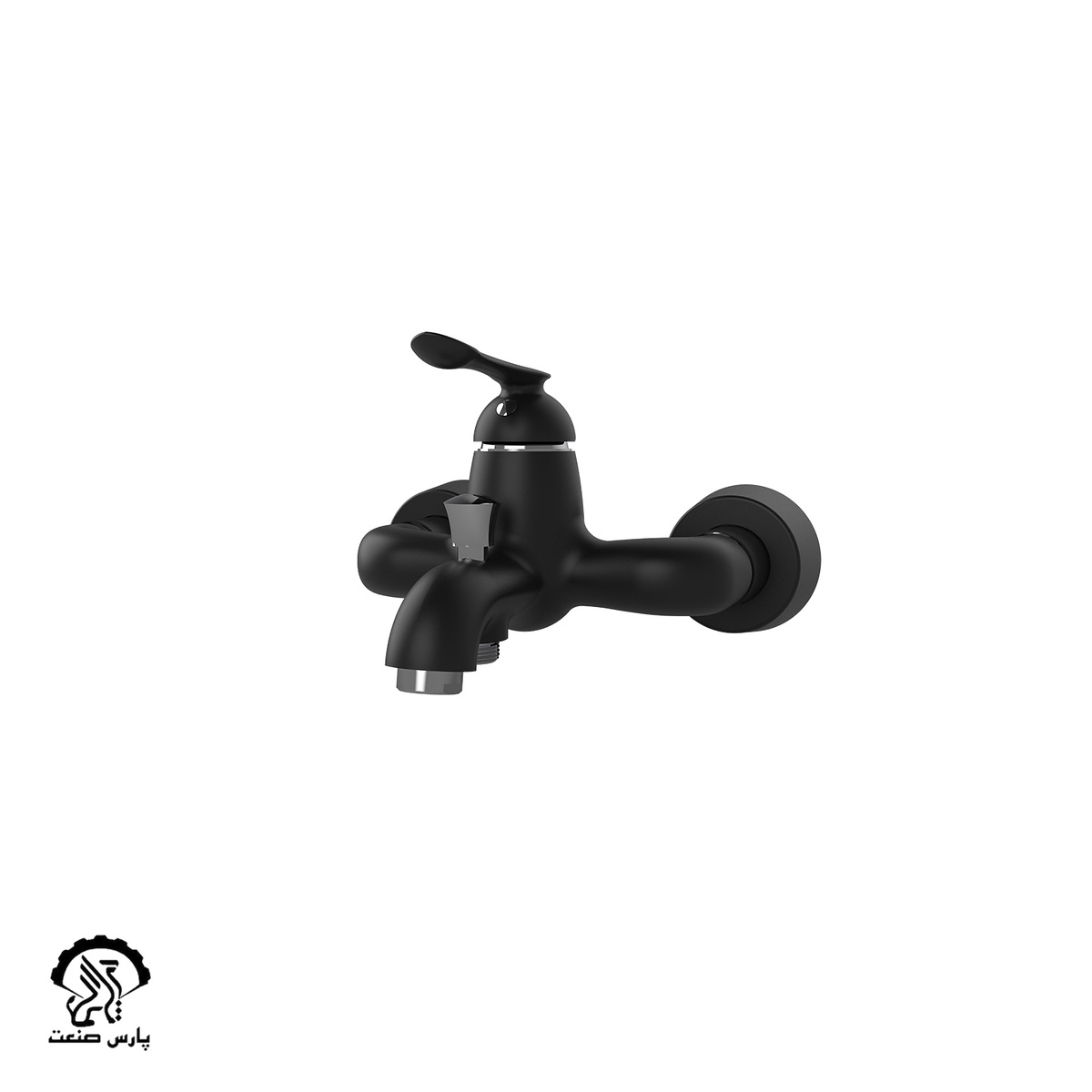 rameh-bath-chrome-black شیر حمام رامه مشکی کروم دوان - Image 1