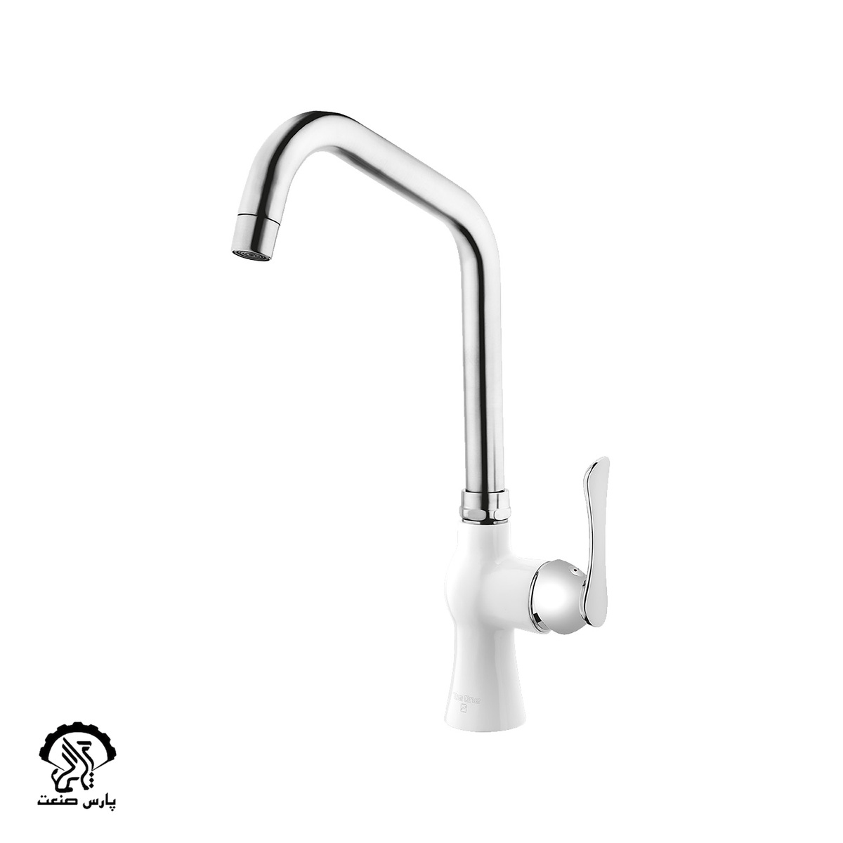 rameh-kitchen-chrome-white شیر آشپزخانه رامه سفید کروم دوان - Image 1