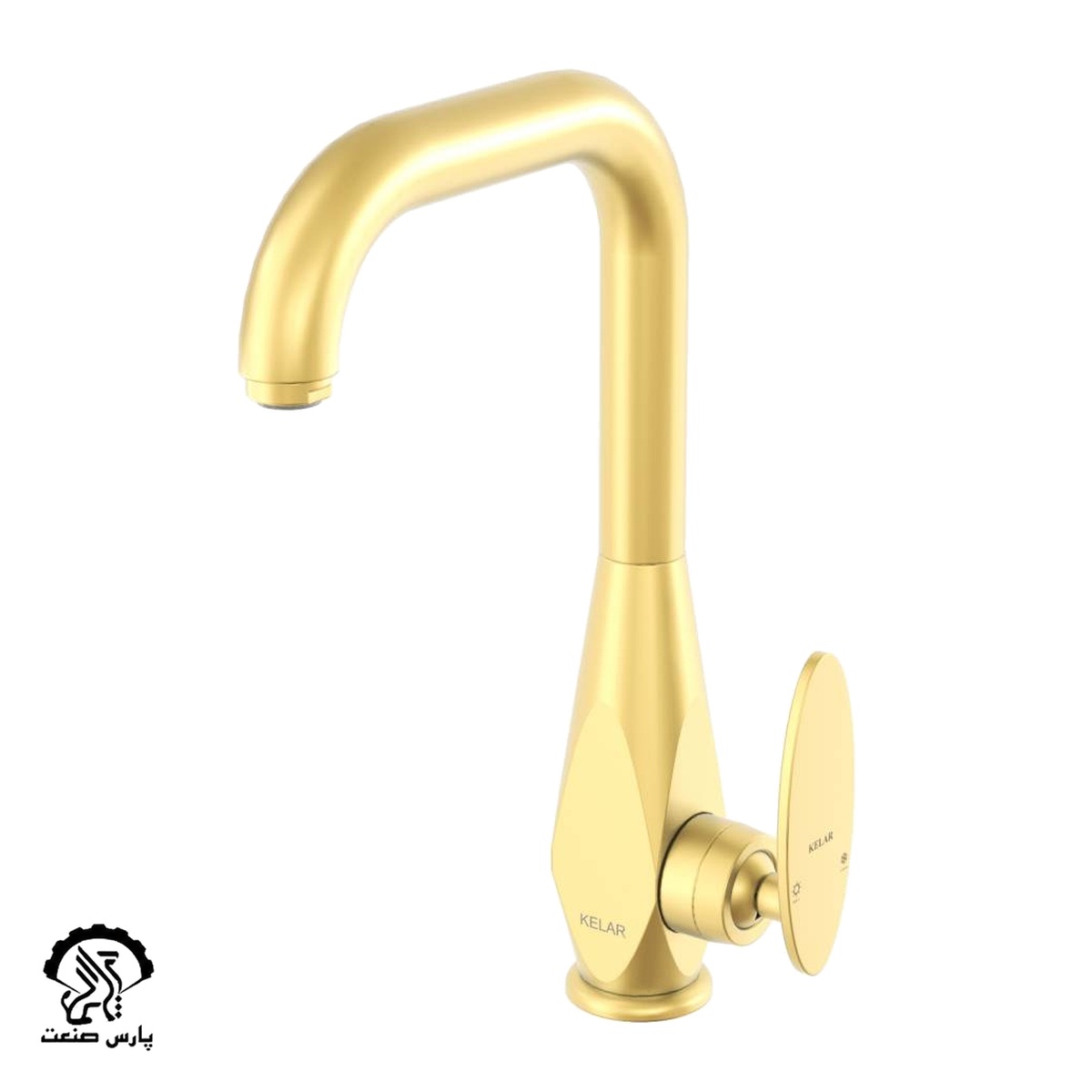 rooshooee-alam-dar-berillian-GOLD-MATTE-uai-1032x1032-1 شیر روشویی علم دار برلیان طلایی مات کلار - Image 1