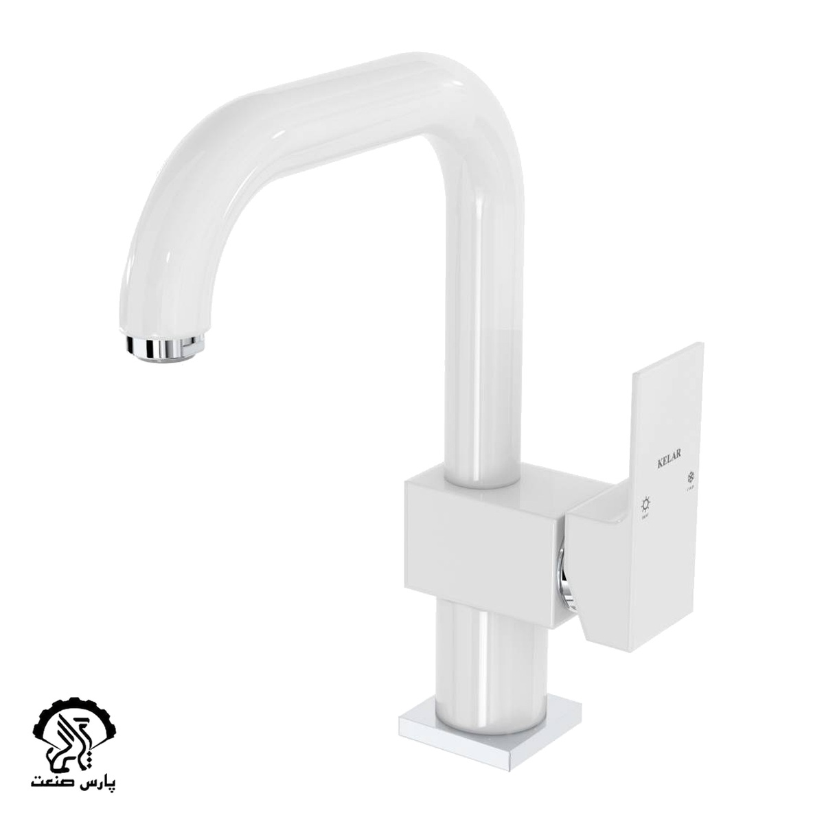 rooshooee-alam-dar-flat-CHROME-WHITE-uai-1032x1032-1 شیر روشویی علم دار فلت سفید کلار - Image 1