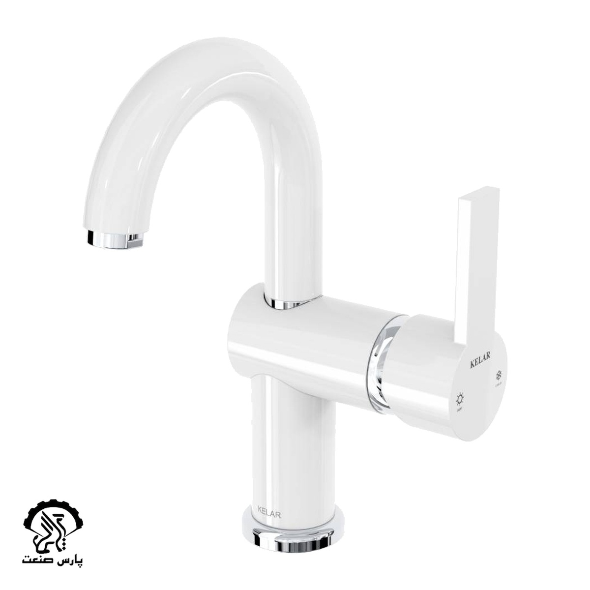 rooshooee-alam-dar-new-Ariya-CHROME-WHITE-02-uai-1032x1032-1 شیر روشویی علم دار نیو آریا سفید کلار - Image 1
