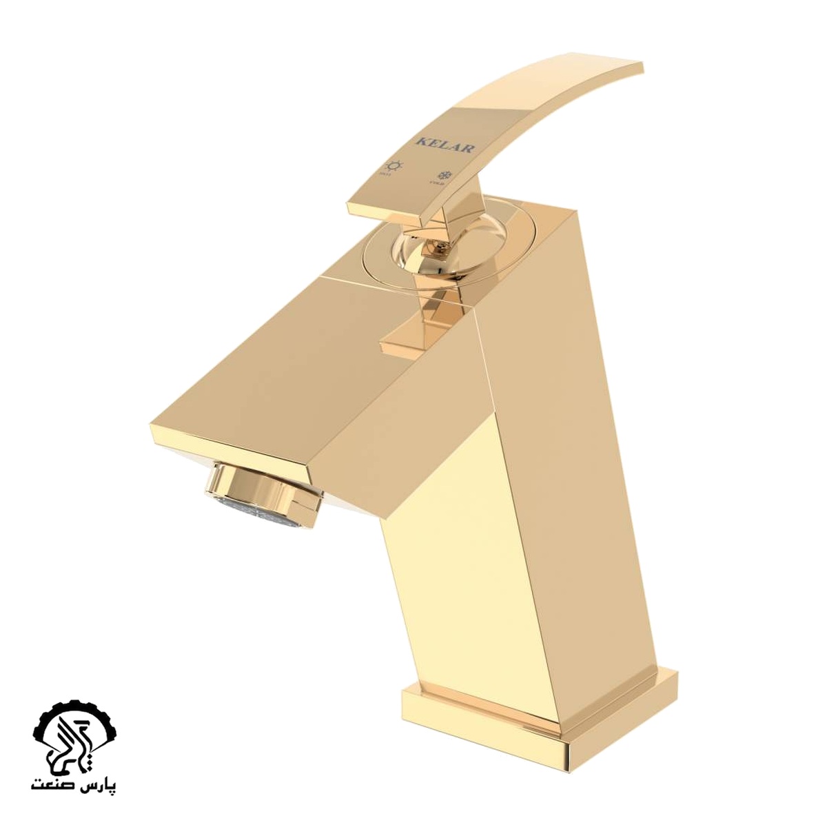 rooshooee-sooper-flat-GOLD-uai-1032x1032-1 شیر روشویی سوپر فلت طلایی کلار - Image 1