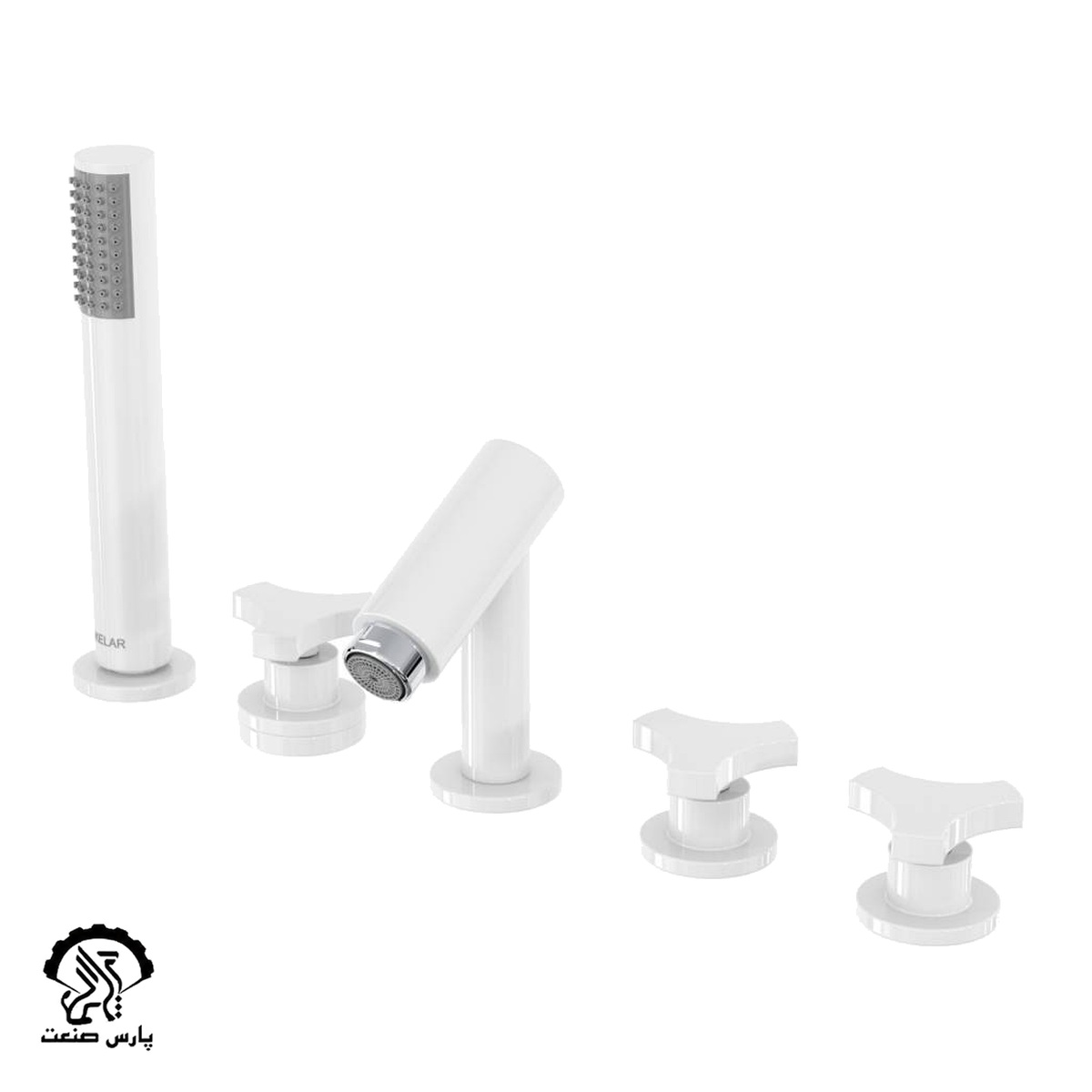 set-van-shabnam-CHROME-WHITE-uai-1032x1032-1 شیر حمام ست وان شبنم سفید کلار - Image 1