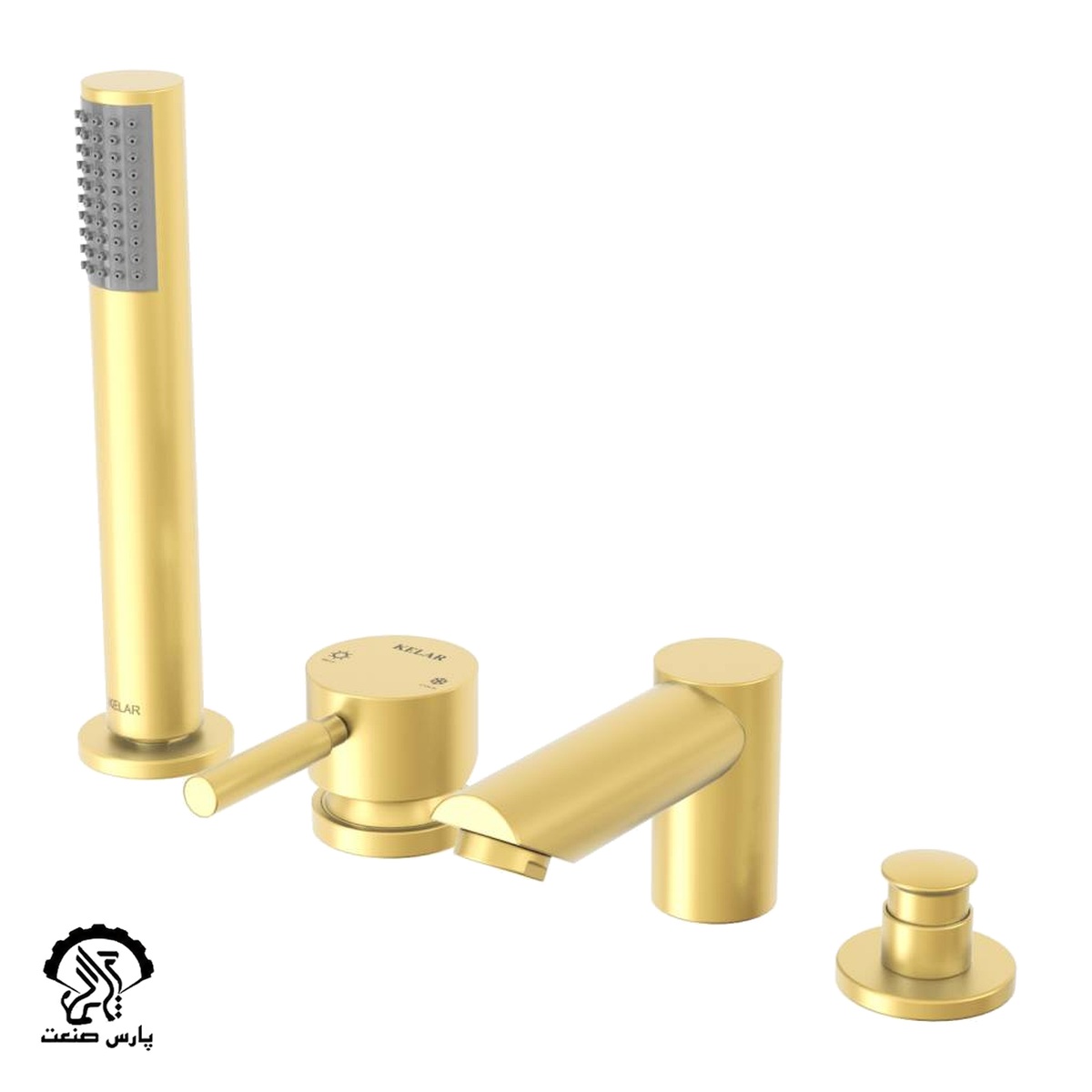 set-van-tenso-GOLD-MATTE-uai-1032x1032-1 شیر حمام ست وان تنسو طلایی مات کلار - Image 1