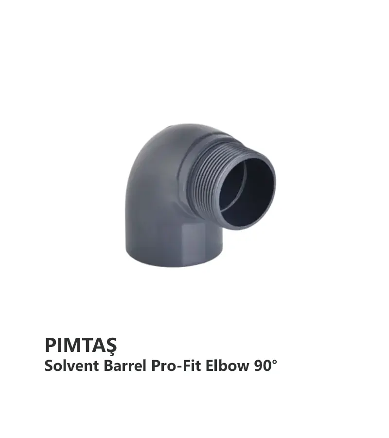 solvent-barrel-pro-fit-elbow-90-pimtas.webp زانو چپقی مغزی 90 درجه UPVC پیمتاش سایز 50 × 1 1/2 (mm×inch طبق منبع) - Image 1