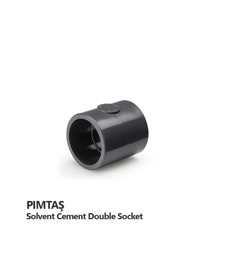 solvent-cement-double-socket-pimtas.webp بوشن چسبی UPVC فشار قوی پیمتاش (PIMTAS) سایز 110 میلیمتر - Image 1