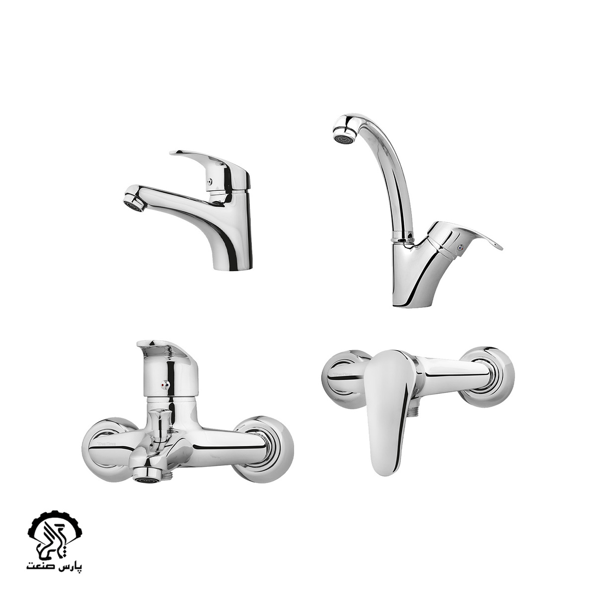 tin-set-chrome ست شیرآلات تین کروم دوان - Image 1