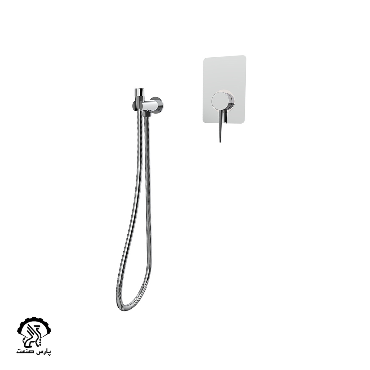 toilet-chrome-plani شیر توالت توکار پلانی کروم دوان - Image 1
